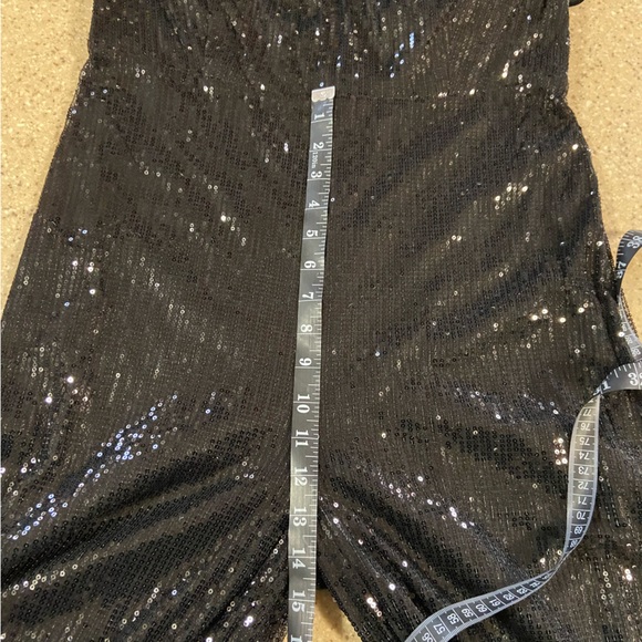 NWOT Lulus Power of Love Black Sequin Strapless Jumpsuit - Picture 9 of 14